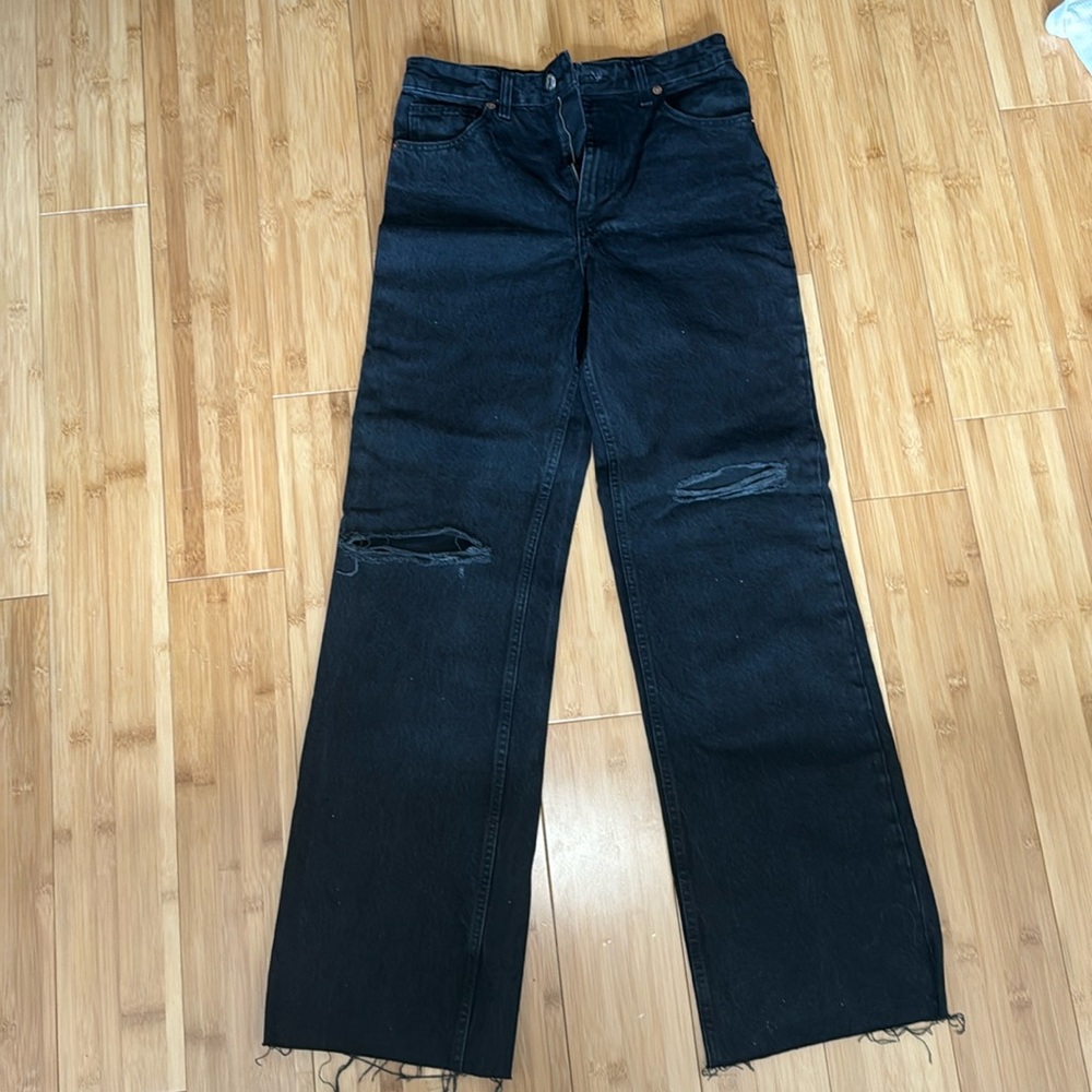 Zara wide leg black jeans - Picture 1 of 3